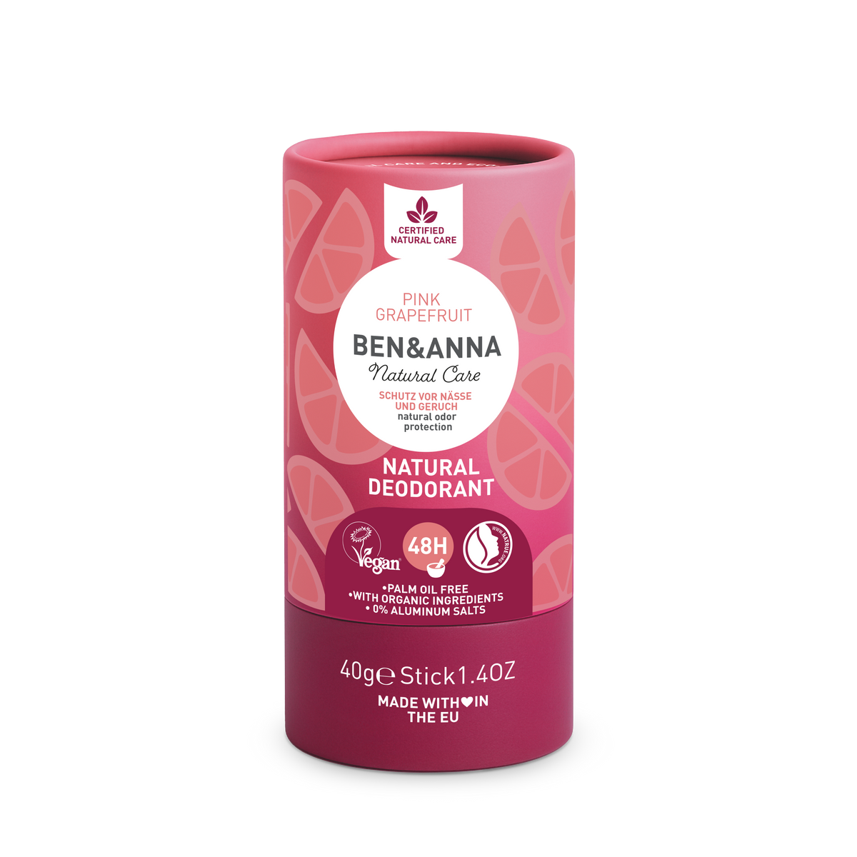 Deodorant Natural Ben&Anna Pink Grapefruit 40g Fără Aluminiu Vegan