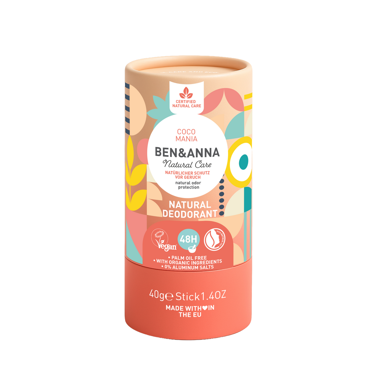 Deodorant Natural Ben&Anna Coco Mania 40g Fără Aluminiu Vegan