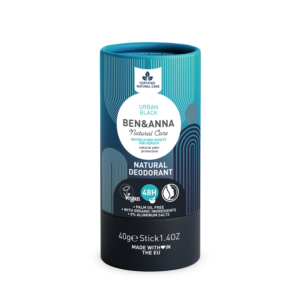 Deodorant Natural Ben&Anna Urban Black 40g Fără Aluminiu Vegan