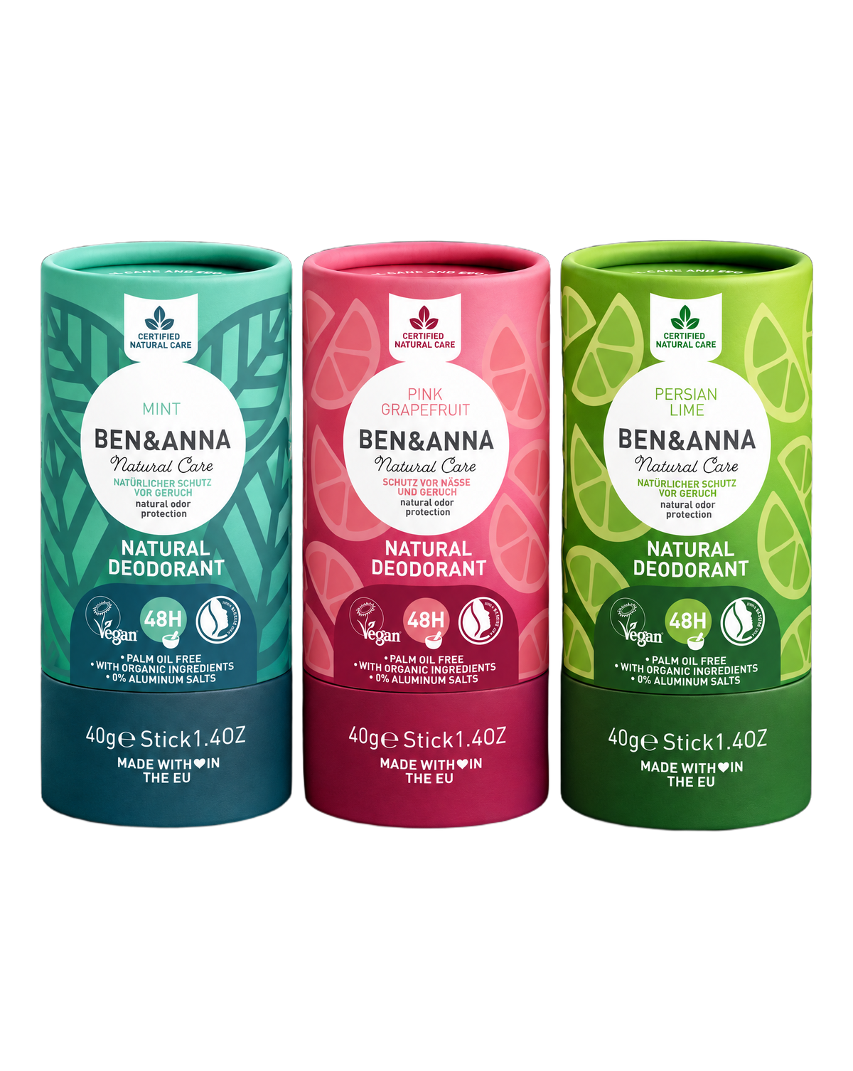 Set Deodorante Naturale Ben&Anna Fresh Citrus Mix Fără Aluminiu