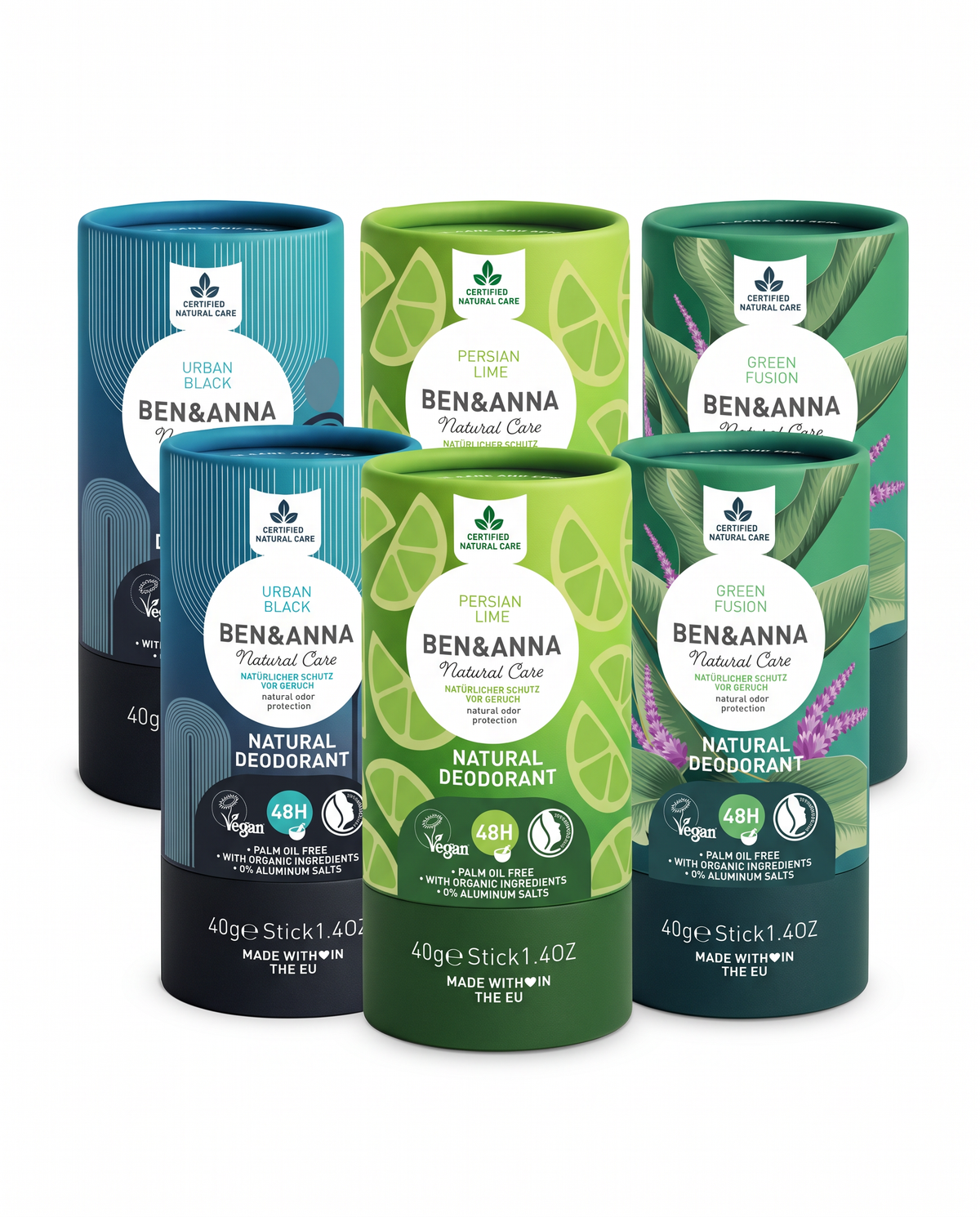 Set Deodorante Naturale Ben&Anna Fresh Performance Fără Aluminiu