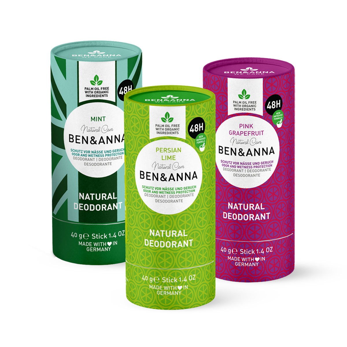 Set Deodorante Naturale Ben&Anna Fresh Citrus Mix Fără Aluminiu