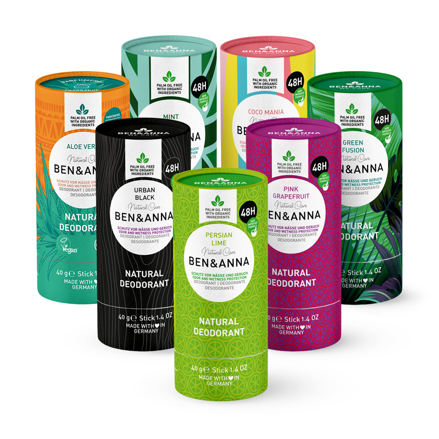 Set 7 Deodorante Naturale Ben&Anna Fără Aluminiu Vegan