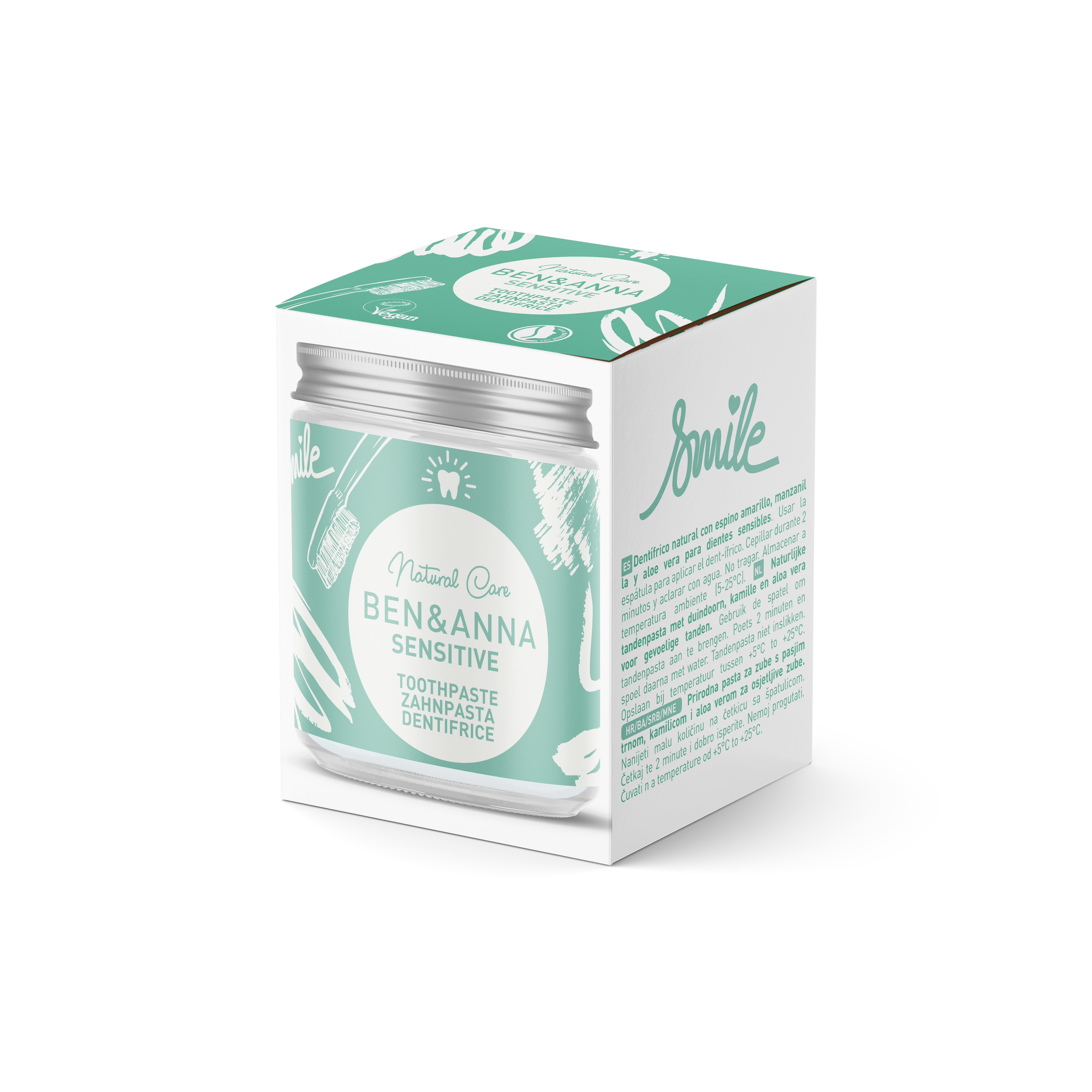 Pastă de dinţi Ben&Anna Sensitive fără fluor 100ml