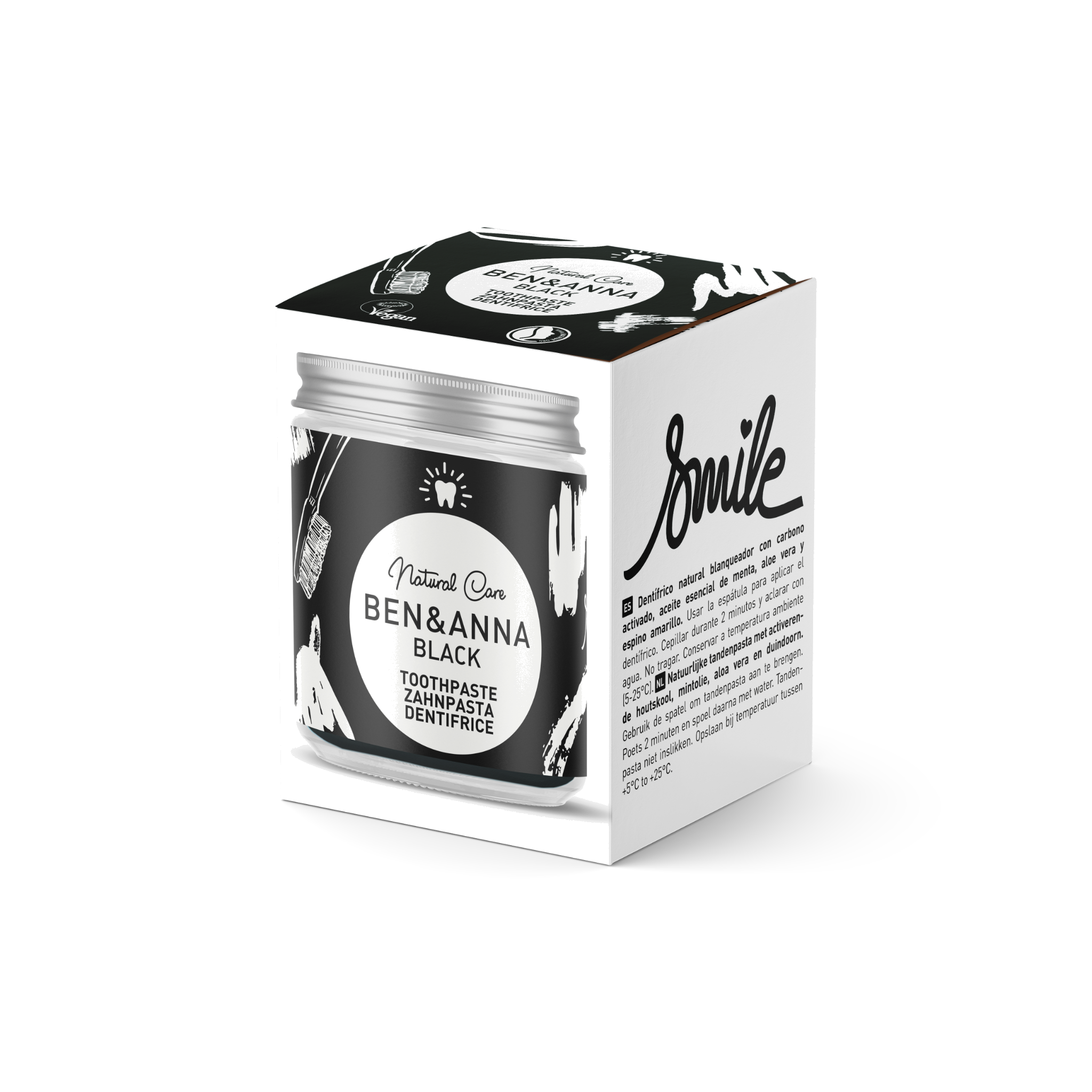 Pastă de dinţi Ben&Anna Black fără fluor 100ml