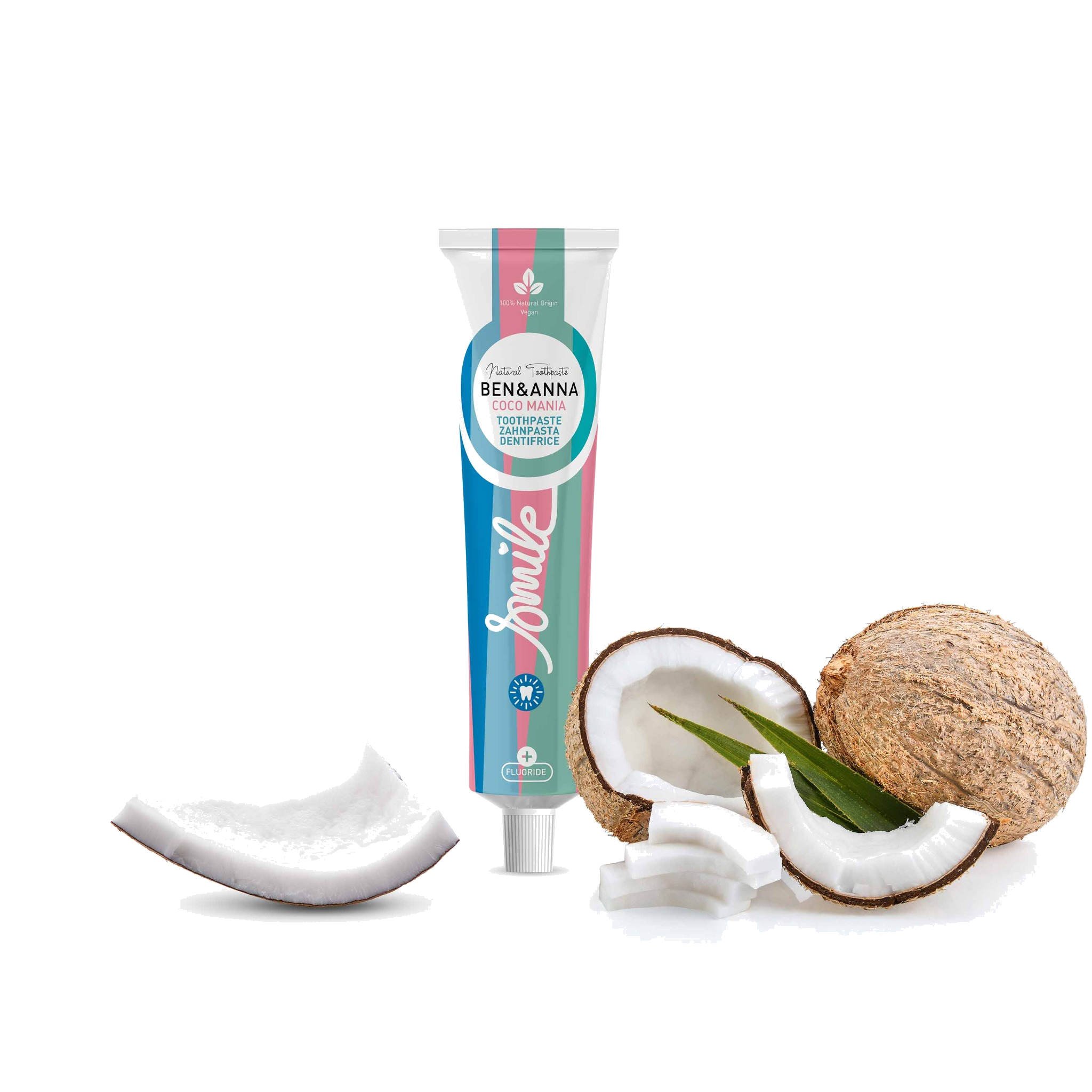 Pastă de dinţi Ben&Anna Tub Coco Mania cu Fluor 75ml
