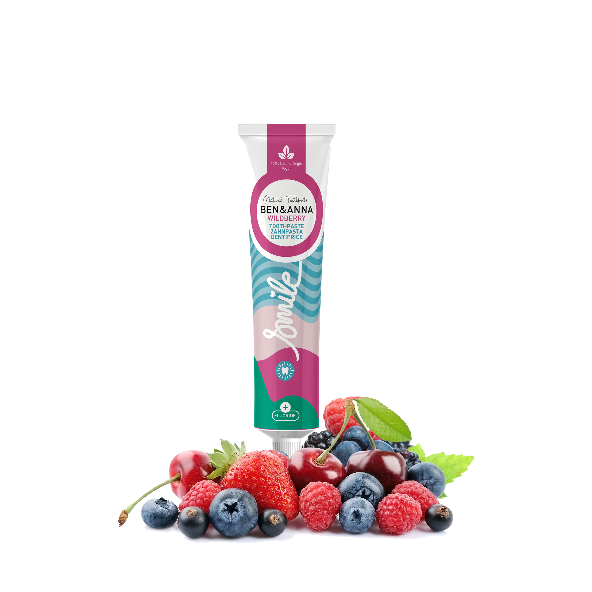 Pastă de dinţi Ben&Anna Tub Wild Berry cu Fluor 75ml