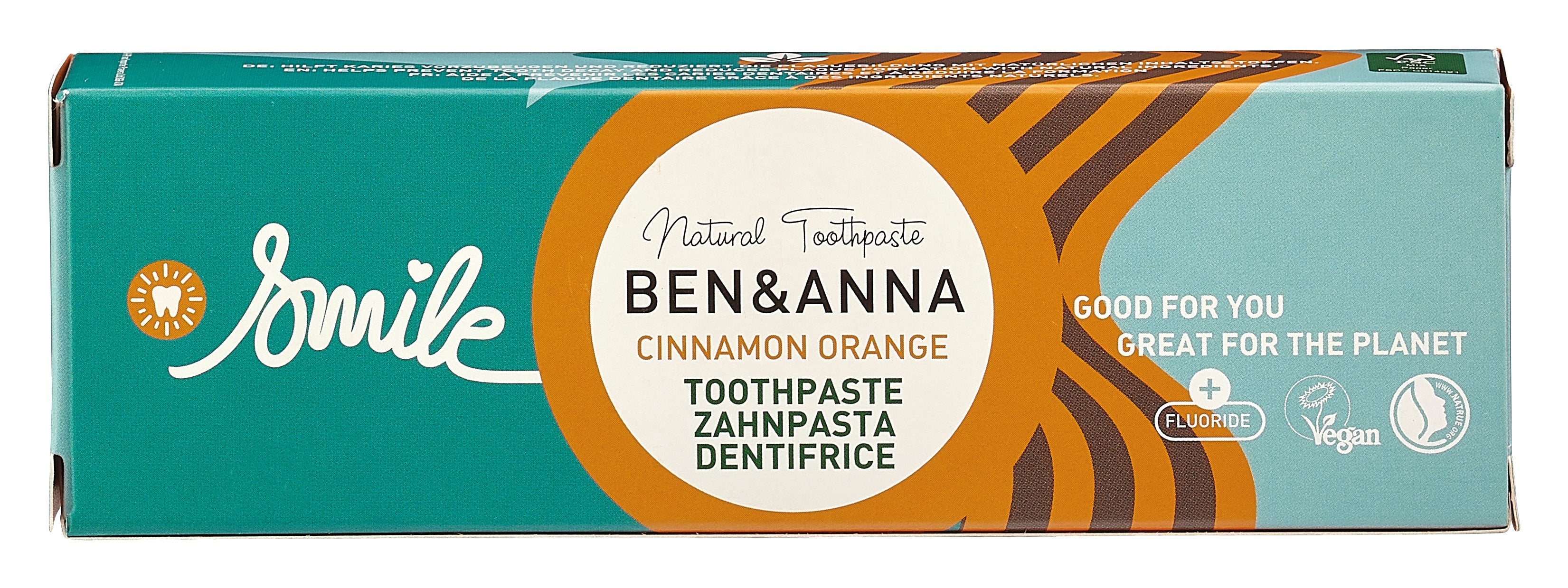 Pastă de dinţi Ben&Anna Tub Cinnamon Orange cu Fluor 75ml