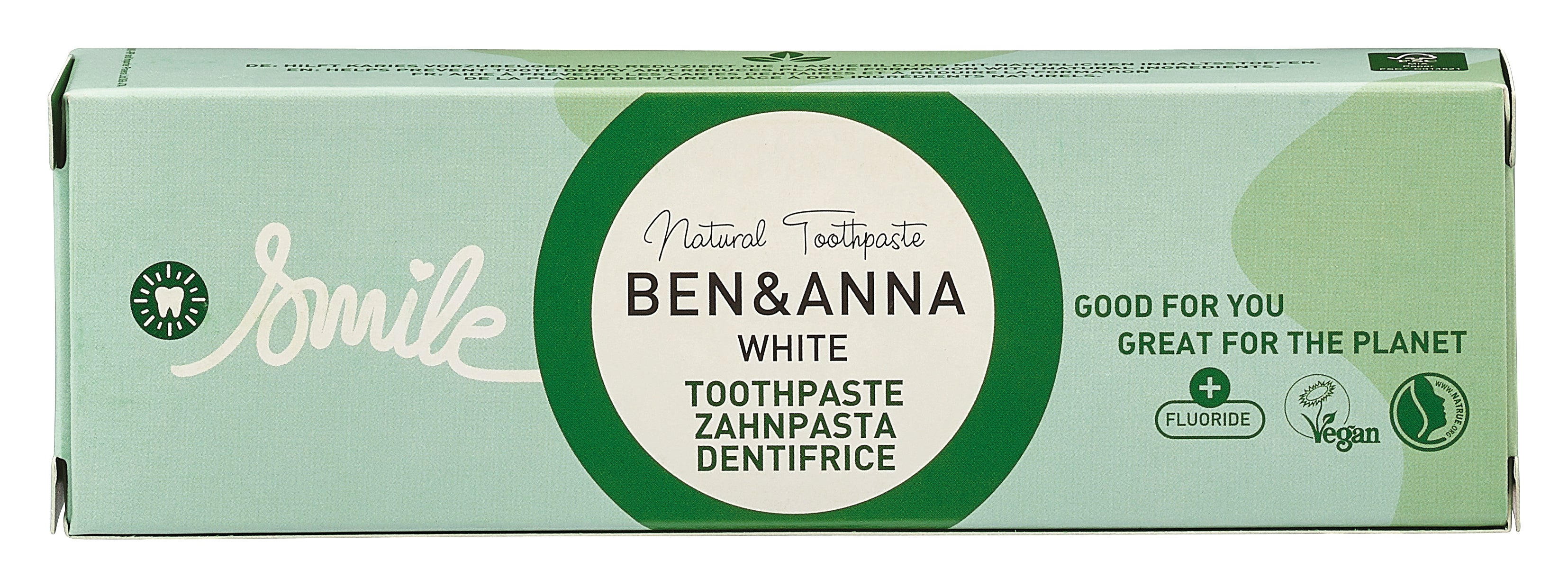 Pastă de dinţi Ben&Anna Tub White cu Fluor 75ml