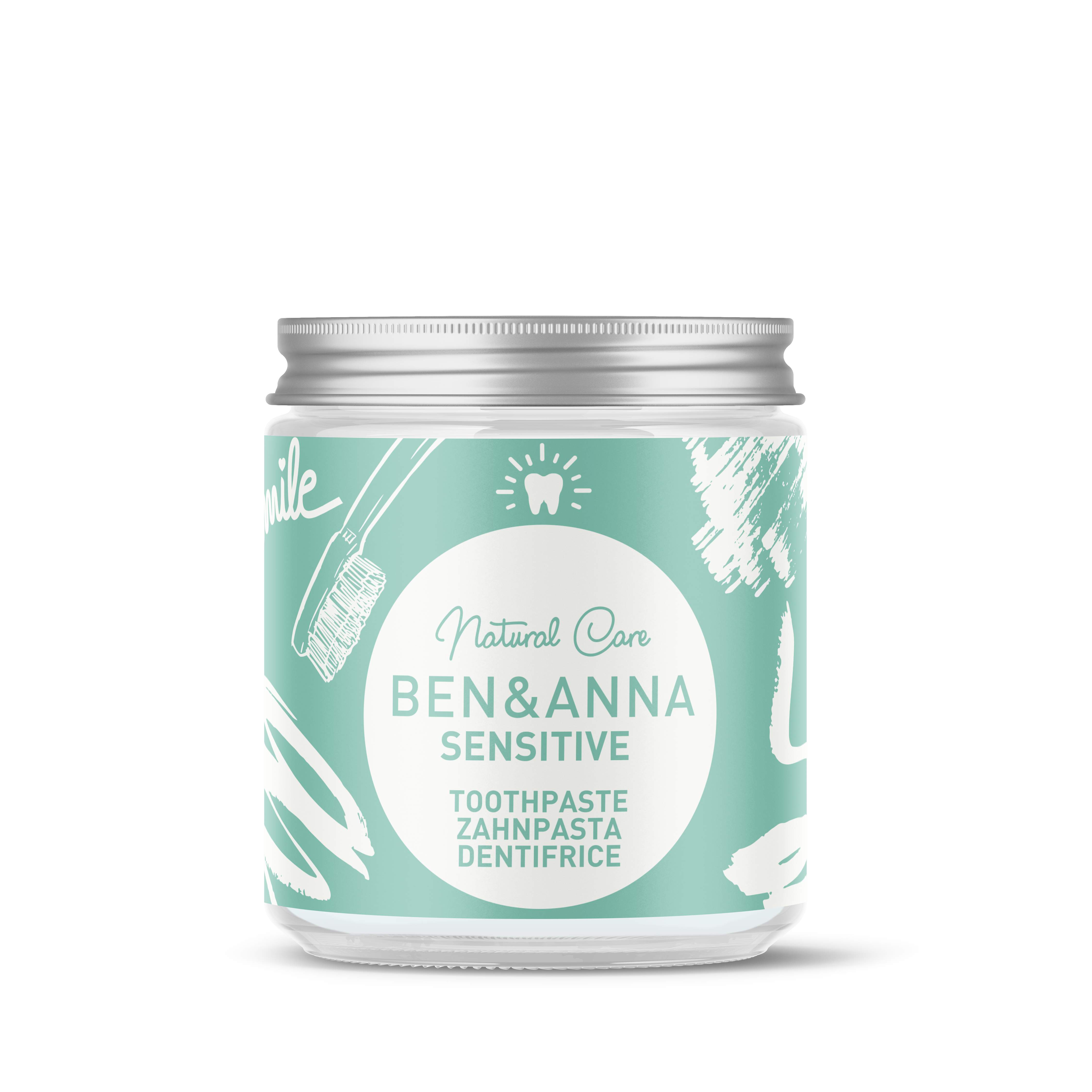 Pastă de dinţi Ben&Anna Sensitive fără fluor 100ml