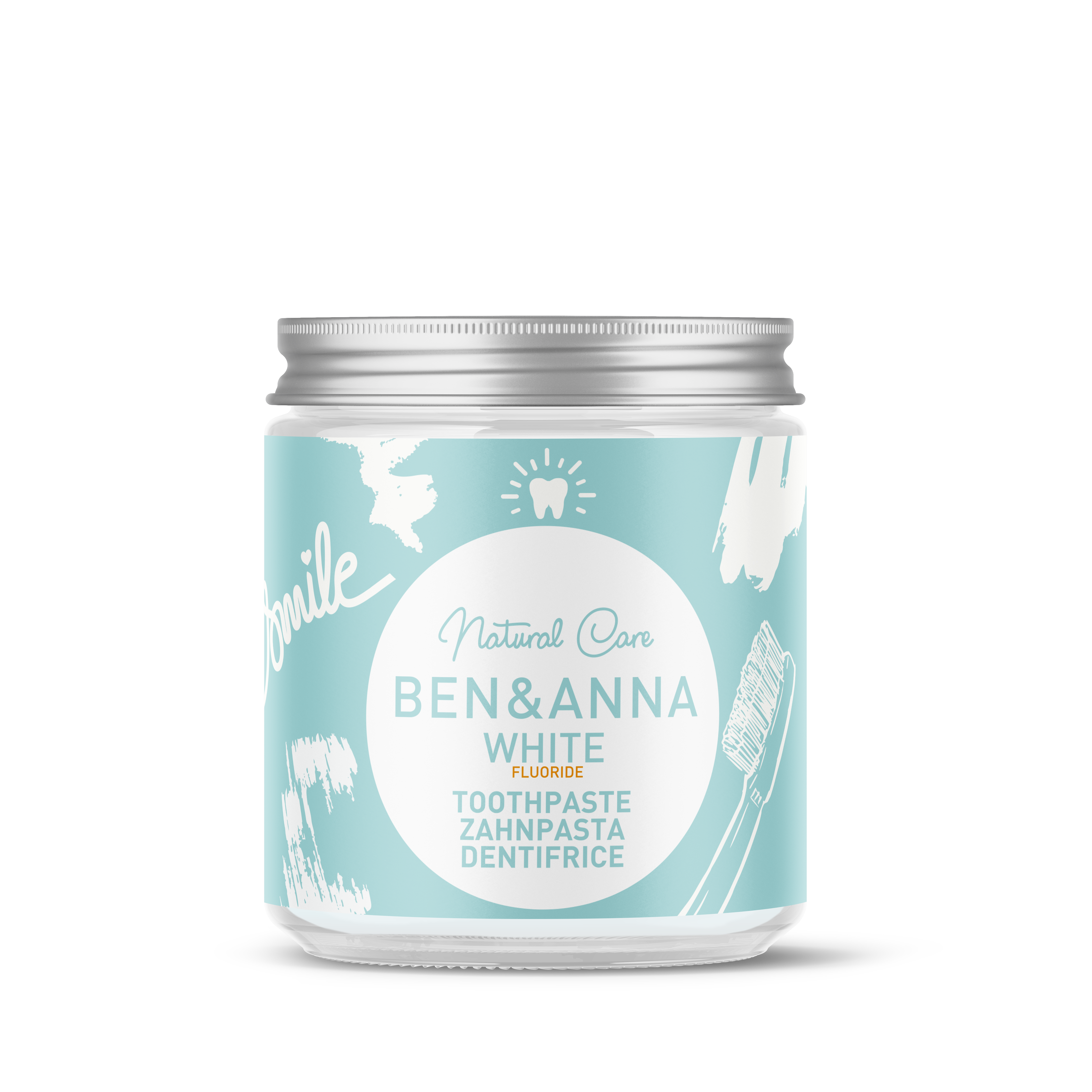Pastă de dinţi Ben&Anna White cu fluor 100ml